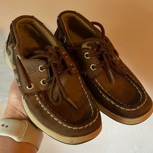 Dark Brown Leopard Print Sperrys KIDS